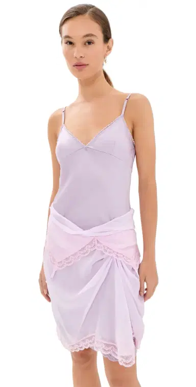 Marc Jacobs Layered Satin Slip Dress ilac | Thumbnail 1 Marc Jacobs Layered Satin Slip Dress ilac | Thumbnail 1