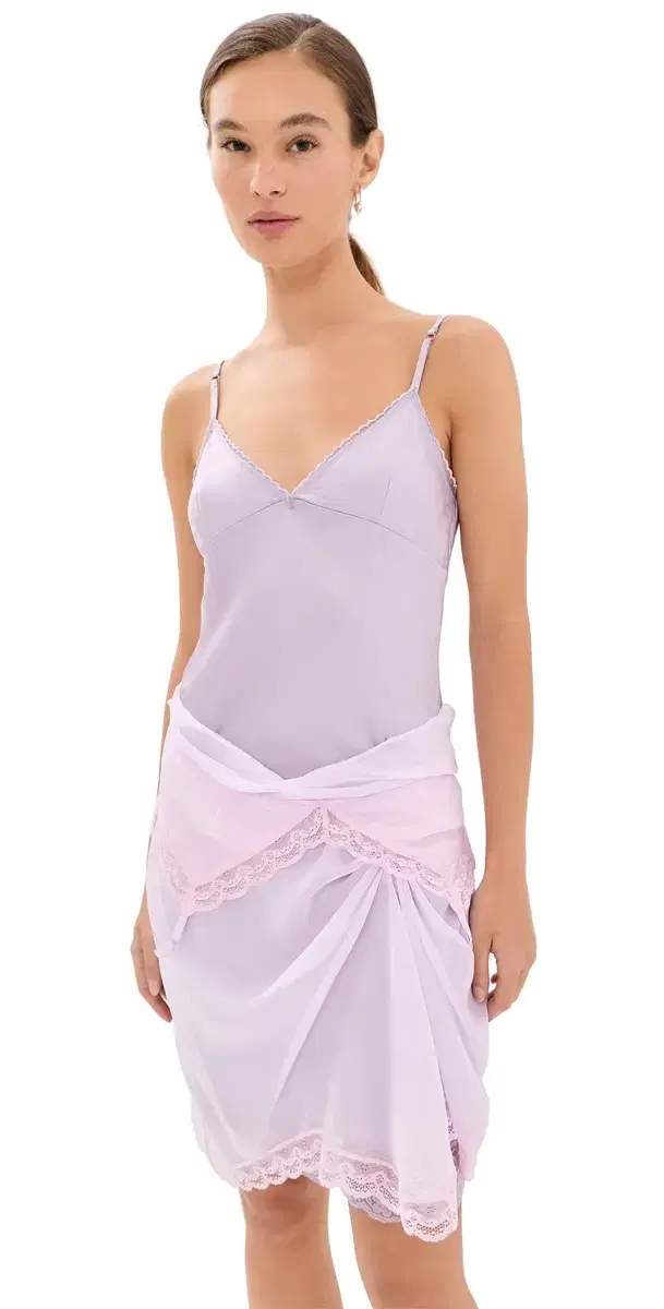 Marc Jacobs ayered Satin Slip Dress ilac