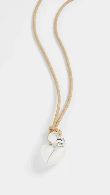 Jenny Bird Estelle Rope Necklace High Polish Silver One Size | Thumbnail 2