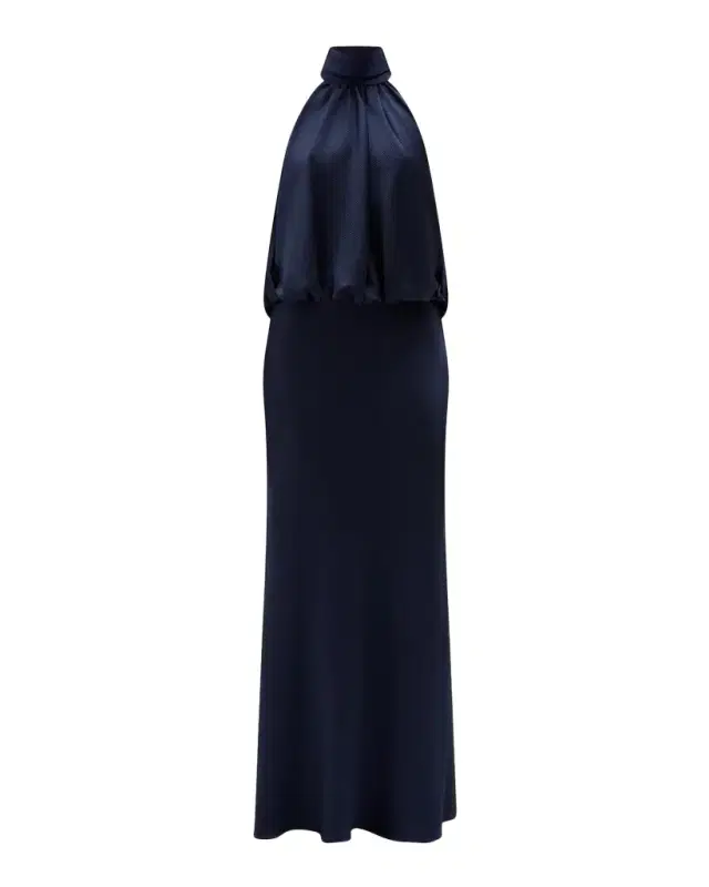 Amsale Blouson Halter Gown