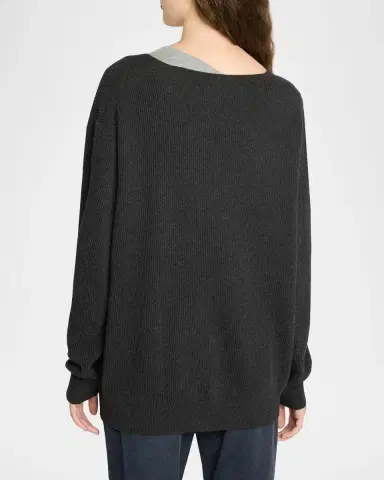 The Row Phef Cotton-Cashmere Ribbed Top | Thumbnail 3 The Row Phef Cotton-Cashmere Ribbed Top | Thumbnail 3