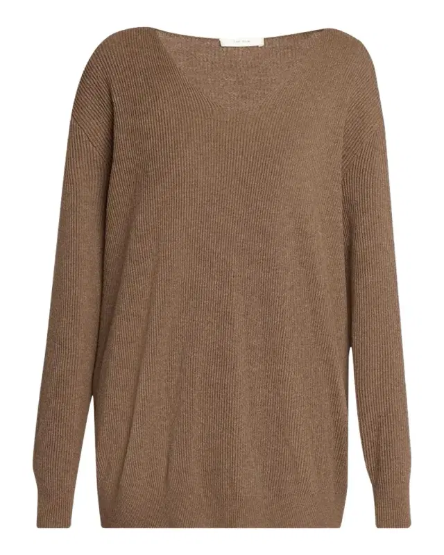The Row Phef Cotton-Cashmere Ribbed Top