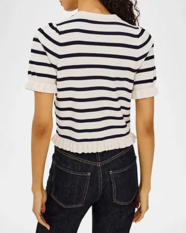 RAILS Lora Striped Ruffled-Trim Cardigan | Thumbnail 3 RAILS Lora Striped Ruffled-Trim Cardigan | Thumbnail 3