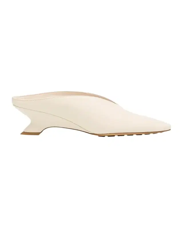 Bottega Veneta Bounty Vinyl Kitten-Heel Mules