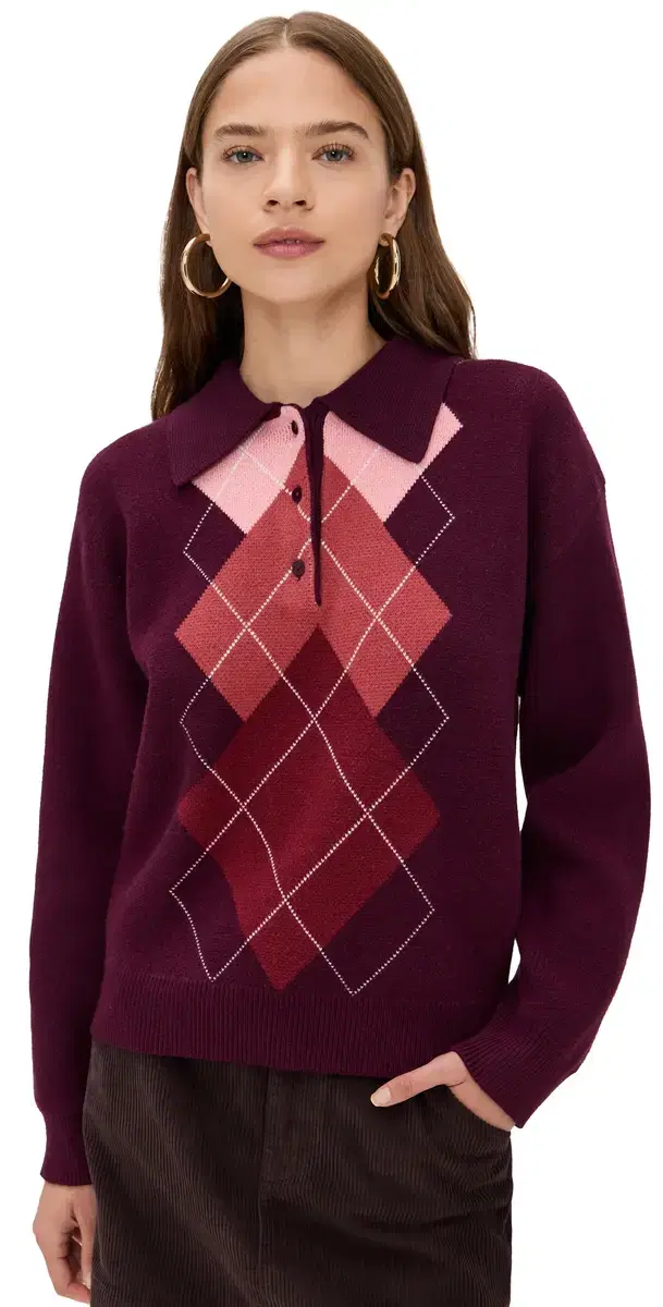English Factory Argyle Knit Sweater