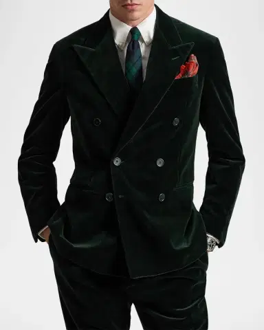 Polo Ralph Lauren Men's Cotton Velvet Double-Breasted Dinner Jacket | Thumbnail 4