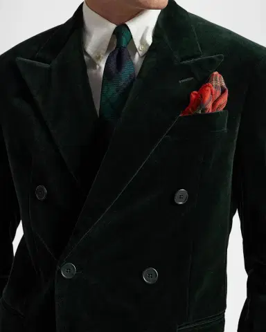 Polo Ralph Lauren Men's Cotton Velvet Double-Breasted Dinner Jacket | Thumbnail 6