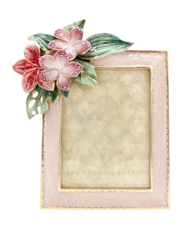 Jay Strongwater Amara Tropical Flower Frame, 3" x 4"