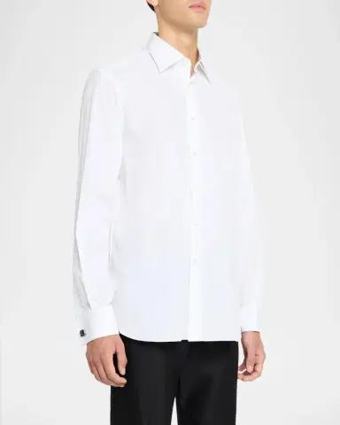 Stefano Ricci Men's Cotton French-Cuff Dress Shirt | Thumbnail 4