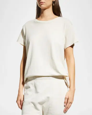 Nili Lotan Brady Distressed Tee | Thumbnail 4 Nili Lotan Brady Distressed Tee | Thumbnail 4
