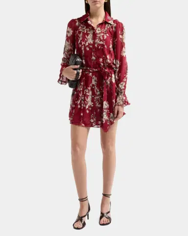 Cinq à Sept Handsketched Floral Estelle Mini Dress | Thumbnail 2