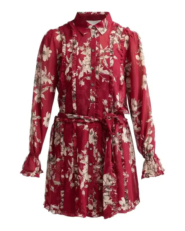 Cinq à Sept Handsketched Floral Estelle Mini Dress
