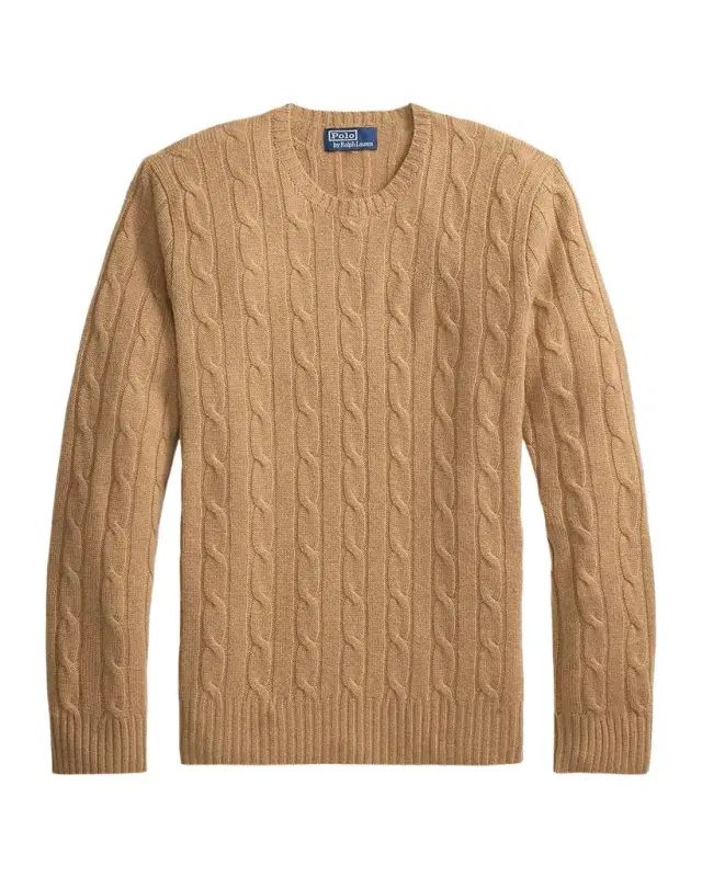 Polo Ralph Lauren Men's The Iconic Cable-Knit Cashmere Sweater