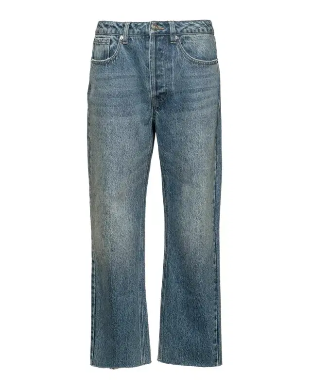 Frances Valentine Jessie Cropped Straight-Leg Jeans