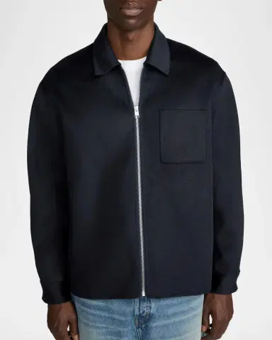 Frame Double Face Wool Zip-Front Shirt Jacket | Thumbnail 4
