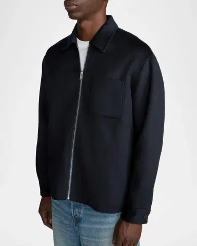 Frame Double Face Wool Zip-Front Shirt Jacket | Thumbnail 7