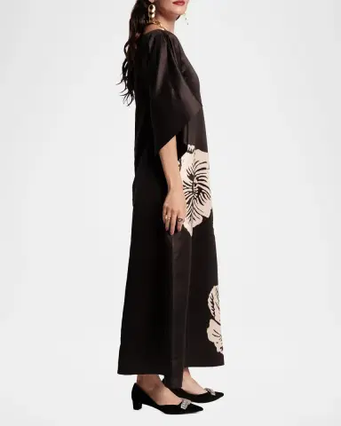 Frances Valentine Spinnaker Floral-Print Satin Maxi Dress | Thumbnail 4 Frances Valentine Spinnaker Floral-Print Satin Maxi Dress | Thumbnail 4