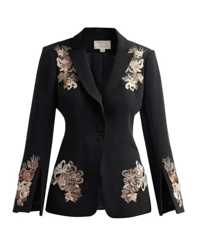 Cinq à Sept Isby Floral Border Blazer