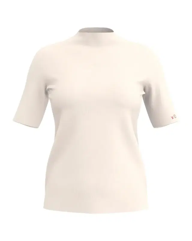 Frances Valentine Marie Mock-Neck Cotton Knit Sweater