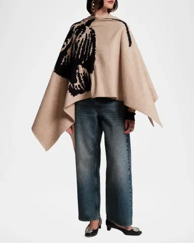 Frances Valentine Ginny Handkerchief-Hem Floral Knit Wrap | Thumbnail 2 Frances Valentine Ginny Handkerchief-Hem Floral Knit Wrap | Thumbnail 2