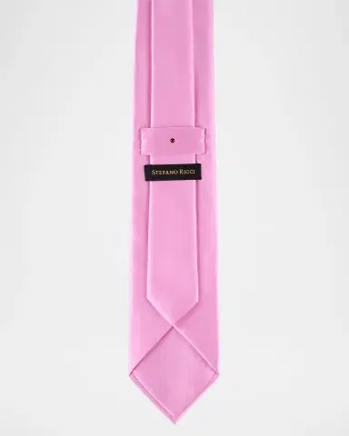 Stefano Ricci Men's Solid Silk Tie | Thumbnail 3 Stefano Ricci Men's Solid Silk Tie | Thumbnail 3