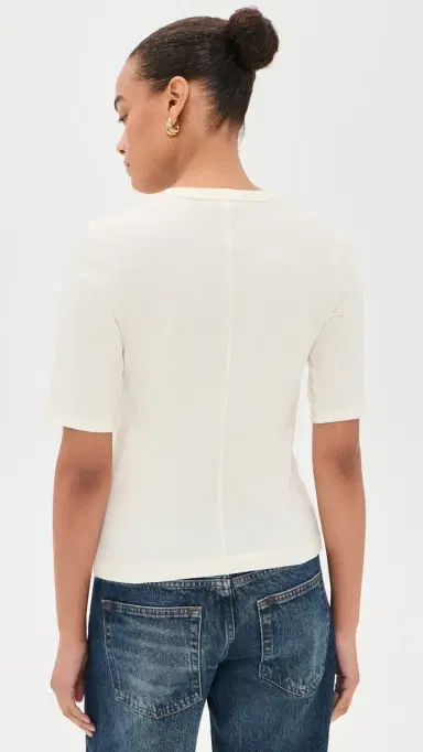 Pistola Melika Quarter Sleeve Crew Neck Tee oft White | Thumbnail 3