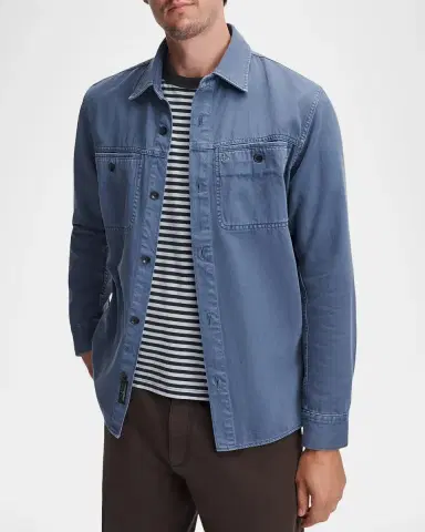 rag & bone Men's Overdyed Cotton Workwear Shirt | Thumbnail 4 rag & bone Men's Overdyed Cotton Workwear Shirt | Thumbnail 4