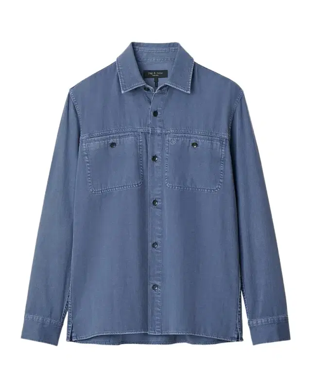 rag & bone Men's Overdyed Cotton Workwear Shirt