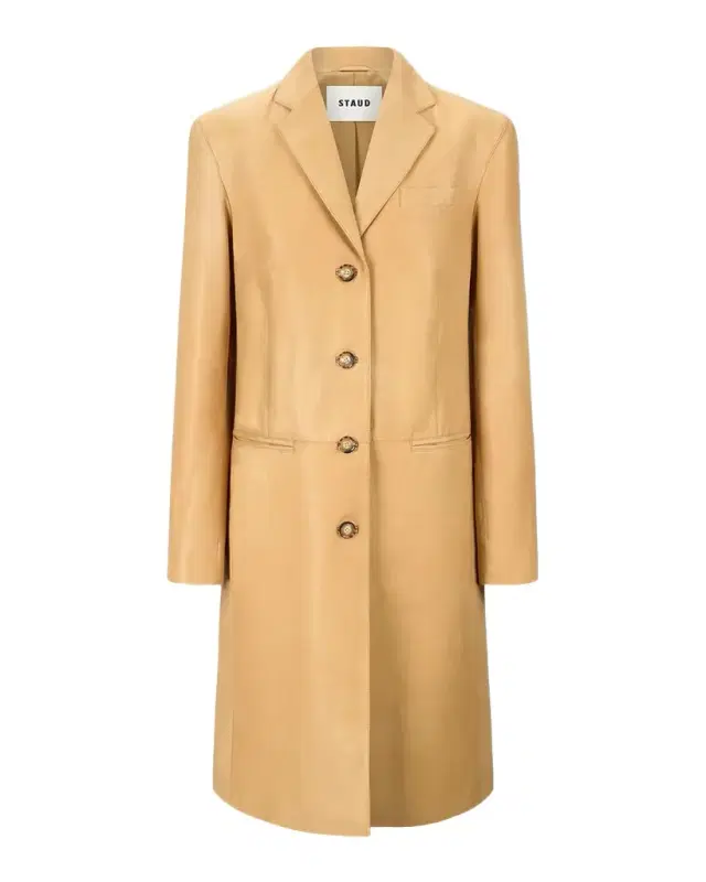 Staud Wyatt Leather Trench Coat