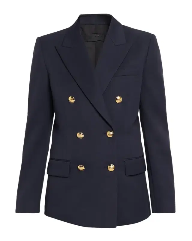 Nili Lotan Bruni Virgin Wool Double-Breasted Blazer