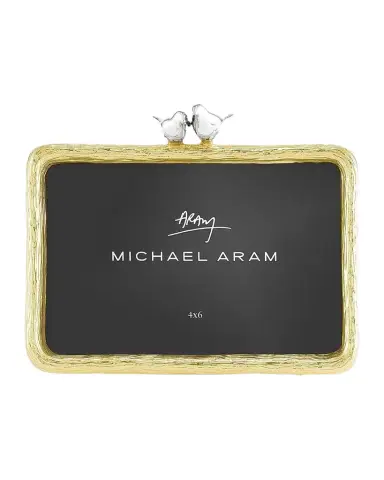 Michael Aram Lovebirds Silver & Gold Frame, 4" x 6" | Thumbnail 1