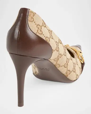 Gucci Primavera Donna 80MM GG Canvas Pumps | Thumbnail 2 Gucci Primavera Donna 80MM GG Canvas Pumps | Thumbnail 2