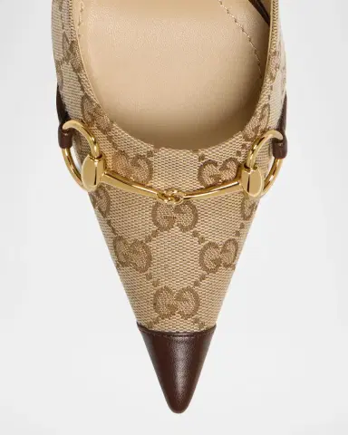 Gucci Primavera Donna 80MM GG Canvas Pumps | Thumbnail 3 Gucci Primavera Donna 80MM GG Canvas Pumps | Thumbnail 3