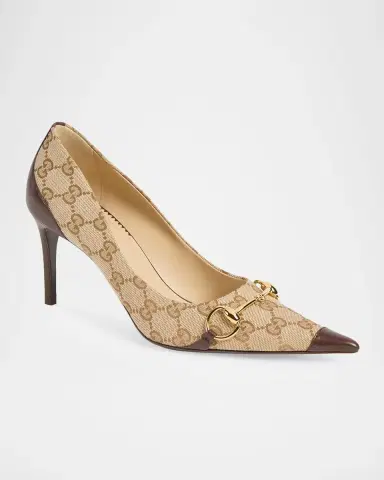 Gucci Primavera Donna 80MM GG Canvas Pumps | Thumbnail 5 Gucci Primavera Donna 80MM GG Canvas Pumps | Thumbnail 5