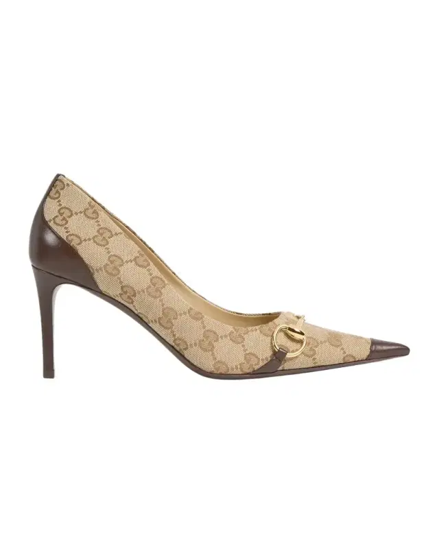 Gucci Primavera Donna 80MM GG Canvas Pumps
