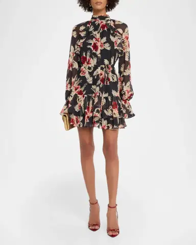 Cinq à Sept Sylvia Wilted Poppy Mini Dress | Thumbnail 2