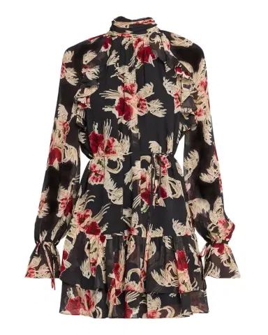 Cinq à Sept Sylvia Wilted Poppy Mini Dress | Thumbnail 1