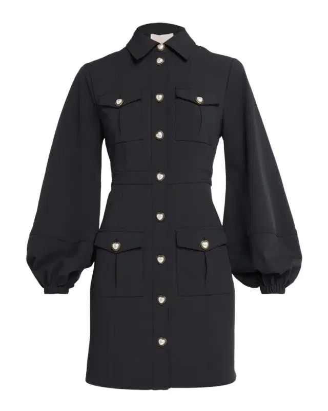 Cinq à Sept Lumira Heart-Button Mini Dress