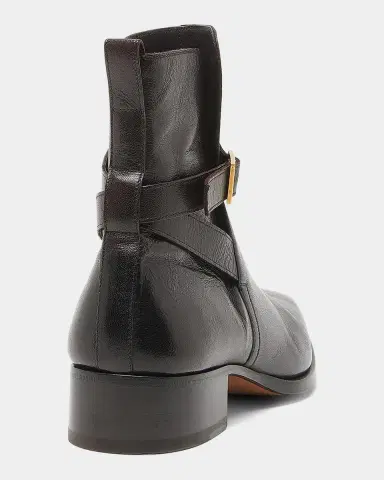 Tom Ford Men's Hainaut Grained Leather Buckle Boots | Thumbnail 2