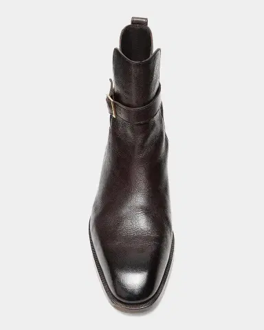 Tom Ford Men's Hainaut Grained Leather Buckle Boots | Thumbnail 4