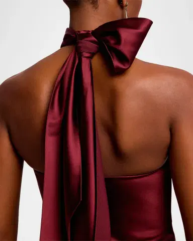 Ralph Lauren Collection Chilton Satin Halter Top | Thumbnail 5