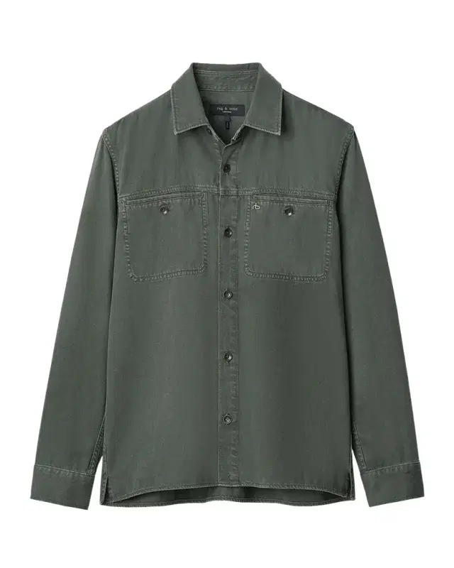 rag & bone Men's Overdyed Cotton Workwear Shirt