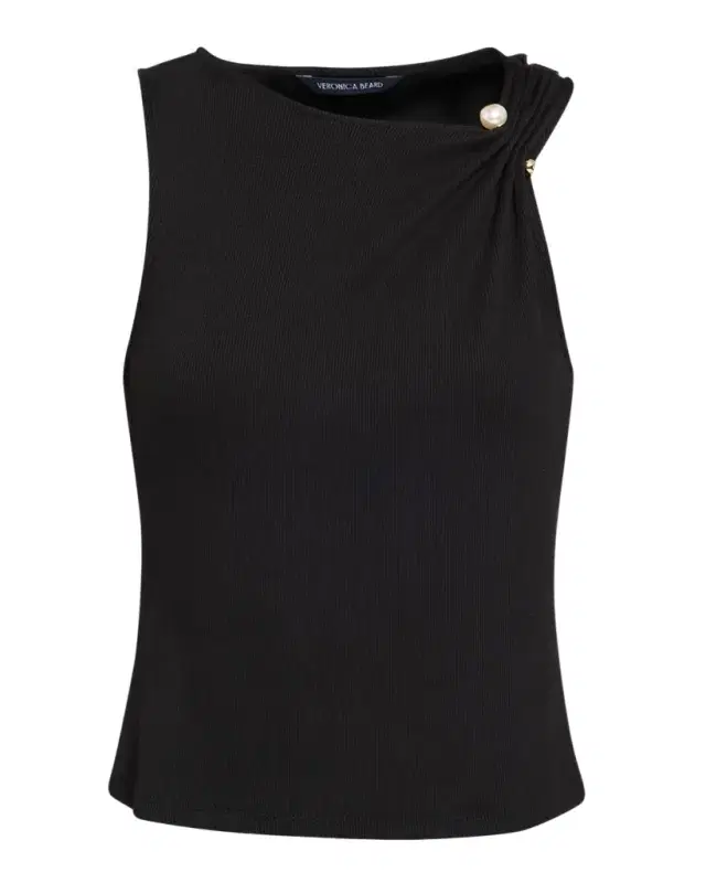 Veronica Beard Deylin Stretch-Cotton Asymmetric Top