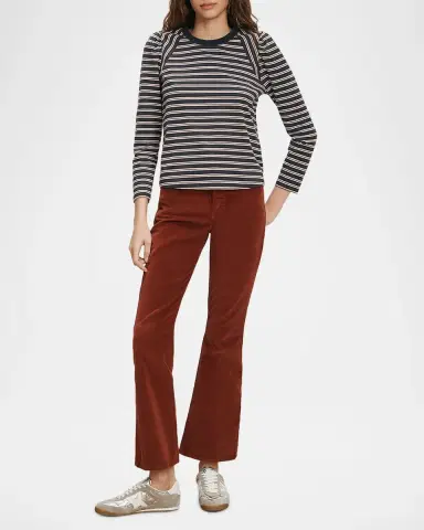 Veronica Beard Mason Striped Crewneck Baseball T-Shirt | Thumbnail 2 Veronica Beard Mason Striped Crewneck Baseball T-Shirt | Thumbnail 2