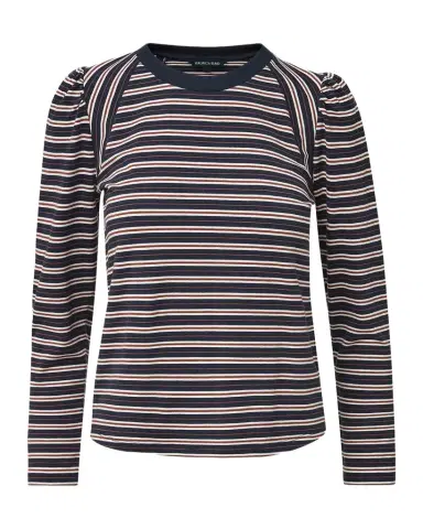 Veronica Beard Mason Striped Crewneck Baseball T-Shirt | Thumbnail 1 Veronica Beard Mason Striped Crewneck Baseball T-Shirt | Thumbnail 1