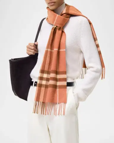 Burberry Check Cashmere Scarf | Thumbnail 2