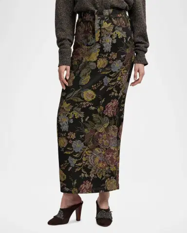 Ralph Lauren Collection Fontaine Floral Jacquard Maxi Skirt | Thumbnail 4 Ralph Lauren Collection Fontaine Floral Jacquard Maxi Skirt | Thumbnail 4