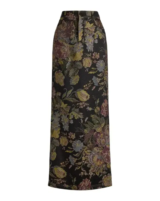Ralph Lauren Collection Fontaine Floral Jacquard Maxi Skirt