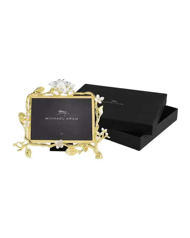 Michael Aram Lovebirds Silver & Gold Frame, 5" x 7"