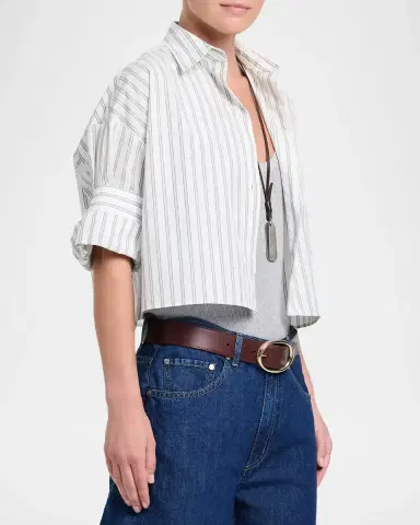 TWP Next Ex Shirt in Stripe Shirting | Thumbnail 5 TWP Next Ex Shirt in Stripe Shirting | Thumbnail 5